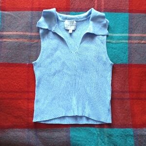 Pink Rose two-piece knit set (L) - light blue